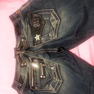 Robin jeans, dark blue, lightly used, great condition, straight leg, size 40